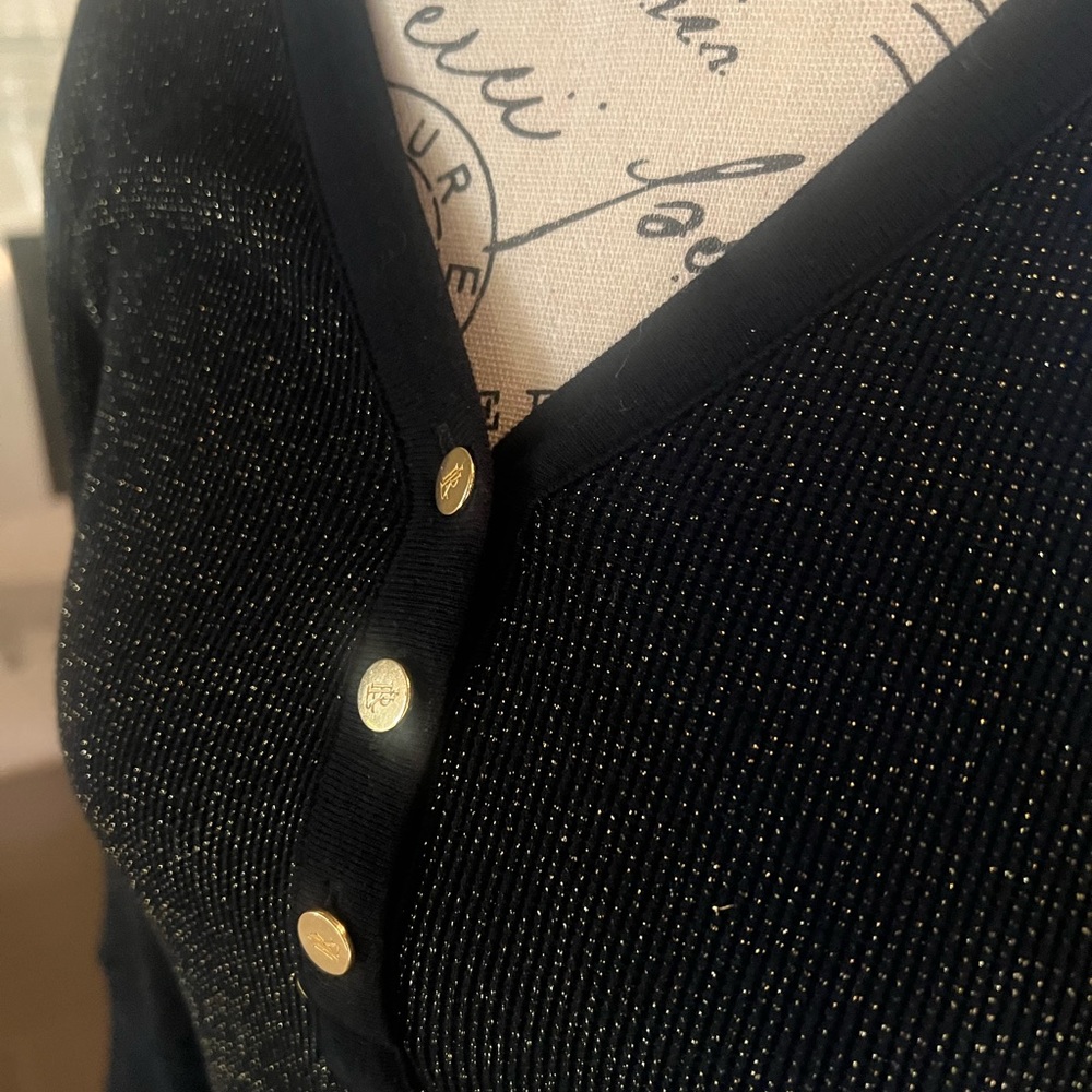 Lauren Ralph Lauren black and gold top - Picture 5 of 11